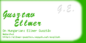 gusztav ellmer business card